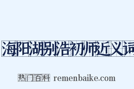 海阳湖别浩初师近义词是什么意思的图片